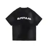 Ropa para Hombre Beijie 2026 Verano Nueva Camiseta de Manga Corta con Estampado Vintage Desgastado Camiseta de Talla Grande Holgada de Moda para Hombre