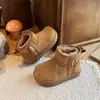 Botas de Nieve para Niños 2026 Invierno Más Vendido Niña Forro de Polar Grueso Cálido Zapatos de Algodón Moda Color Sólido Niños Botas de Algodón