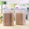 Caixa de Armazenamento de Cereal Pote Doméstico para Armazenar Grãos Balde de Arroz Plástico Selado para Armazenamento de Alimentos na Cozinha com Feijão