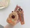Linda Cartera de Silicona de Capibara, Bolsa de Dibujos Animados para Niños, Bolsa de Almacenamiento Portátil, Tarjetero, Bolsa para Auriculares, Colgante Pequeño