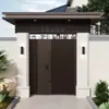 Liga de Alumínio Novo Estilo Chinês Villa Porta Dupla Portão de Pátio Portão Externo para Quintal Portão de Casa Autoconstruída Rural
