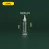 5 Botellas de Plástico Transparente de Grado Alimenticio de 10 ml, Botellas con Punta de Exprimidor, Botellas para Pigmentos y Condimentos, Botellas para Medicamentos, Botellas para Lociones, Botellas Redondas Pequeñas