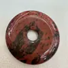 Collar de Cisne Dorado Colgante de Paz Nostálgico de Cristal de 5 cm Colgante de Cuarzo Rosa Aventurina Piedra Roja Gema Natural del Amazonas