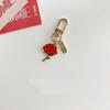 Llavero con colgante de zorro y principito rosa del mismo estilo, adornos para Airpods, cadena para bolsa con disco U