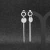 Mismo Estilo que el Producto Original, Pendientes Largos Redondos con Borla, Pendientes Unisex, Joyería para Orejas de Acero Inoxidable, Fábrica Mayorista en Stock
