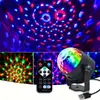 Luces LED de bola mágica coloridas con control remoto, luces de escenario giratorias con control de voz de cristal, luces de fondo en vivo, luces de discoteca para bar KTV