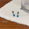 Unhas Espirais Coloridas de Aço Titânio com Zircônia para Osso da Orelha para Mulheres, Agulhas Prateadas para Piercing na Orelha, Pequenas e Delicadas, Não é Necessário Remover os Brincos para Dormir