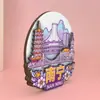 Ímãs de Geladeira 3D de Madeira de Guangxi Nanning com Marcos Turísticos de Cidades Tendência Nacionais, Ímãs de Geladeira de Souvenir de Cidade