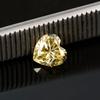 Moissanita Colorida em Formato de Coração 123Ct Venda no Atacado Pontual Moissanita em Formato de Coração Pedra Solta Gema Sintética Wuzhou