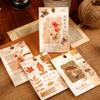 Paquete de pegatinas PET teñidas, materiales decorativos de Diario de Plantas vintage, 40 piezas, 4 piezas
