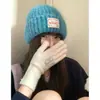 Gorro de Punto Grueso Cálido Versátil Simple para Mujer Estilo Coreano Adelgazante para la Cara Gorro Grande para Circunferencia de Cabeza Grande Gorro Frío Protector de Orejas