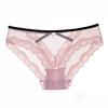 582V Deseo Puro Sexy Lunares Transparente Hot Pants Encaje Cintura Baja Tentación Transpirable Cubre Cadera Bragas para Mujer