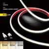 Tira de Luces LED Cob Autoadhesiva Impermeable para Exteriores de Alto Voltaje 220V Luz Lineal de Silicona Flexible Tira de Luz Suave 24V