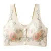 Novo Sutiã Confortável Estilo Chinês com Fecho Frontal, Macio, Sem Fio, Sem Costura, Costas Bonitas, Emagrecimento, Lingerie com Estampa Nacional para Mulheres
