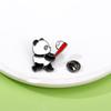 Broche Panda Milán Juegos de Invierno Baloncesto Fútbol Bádminton Tenis de Mesa Colección Conmemorativa Insignia de Aleación