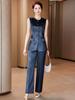 Verão Novo Estilo Temperamento Estilo Deusa Casual Roupa de Negócios Colete Feminino Moda Colete de Terno Jaqueta Terno Feminino