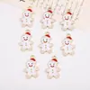 [Procesamiento Personalizado] Colgante de Muñeco de Nieve Navideño con Goteo de Aceite de Aleación Accesorios para Pulsera DIY, Collar, Pendientes, Colgante para Teléfono