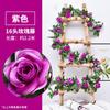 Decoración de arco de boda de ratán de rosa de simulación, paisajismo comercial con enredaderas que cubren la pared, flores artificiales al por mayor