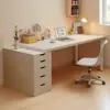 Escritorio de Computadora Dormitorio Simple Doble Escritorio Largo con Cajón Escritorio de Estudio Hogar Estudiante Personal Estudio Oficina Escritorio