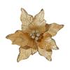 Guirnalda de flores navideñas de 26 cm con hojas y flores de franela roja, ideal como decoración DIY, con diseño transfronterizo.