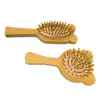 Patinha Ursinho Bambu Almofada de Ar Bolsa de Ar Cabeça Redonda Pente de Massagem Penteado Pente para Cabelo Cacheado Cabelo Couro Cabeludo Madeira Sólida Pente de Massagem