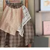 Conjunto Feminino Saia de Primavera 2025 Nova Saia Princesa para Menina Conjunto de Duas Peças Primavera e Outono Saia Branca Infantil