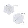 Molde hexagonal para taza de vela tamaño Grande Pequeño DIY Resina epoxi cristal corte hexagonal caja de almacenamiento de yeso molde de silicona