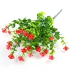 Ramo de Flores Artificiales Individual, Flores de Plástico, Eucalipto Falso, Plantas Acuáticas, Flores Decorativas, Decoraciones para Vallas, Pequeño Ramo de Gypsophila
