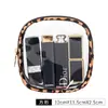 Atacado de Fabricante Cosméticos Lavável Estampa de Leopardo Transparente Impermeável Dupla Face Bolsa de Armazenamento com Almofada de Ar Pequeno Tamanho Moderno e Conveniente