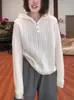 Suéter con Capucha de Punto Trenzado Estilo Perezoso 100% Lana Otoño/Invierno 2026 para Mujer Suéter Holgado Tacto de Alta Gama Ropa de Abrigo Cálida