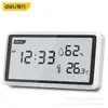 Reloj despertador con termómetro húmedo Deli Tools DL336002 Termómetro de interior Pantalla digital grande para bebé Habitación del hogar