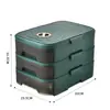 Caja de Huevos para Mantener Frescos en el Refrigerador, Caja de Almacenamiento de Huevos de Plástico de Grado Alimenticio, Tipo Cajón, Gran Capacidad, Rodamiento Automático