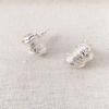 Pendientes de plata 925 con forma de hoja enrollada, plisados irregulares, chapados en cobre y oro auténtico, de estilo japonés y coreano, combinables con todo para mujer.