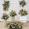 Arreglo Floral Estilo Nuevo Flores de Seda para Decoración de Banquete de Compromiso Decoración Grande de Boda