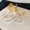Sueños Antiguos Dorados~Set Dorado Vintage de Pulseras Apilables, Pulseras de Nicho Estilo Resort, Joyería Exagerada para Mujer