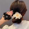 Banda para el cabello de intestino grueso de alta calidad Corea del Sur flor margarita cuerda para el cabello malla elegante pedrería banda de goma accesorios para el cabello bola cuerda para el cabello