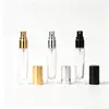 Botella de Spray Transparente Redonda de Fondo Grueso de 5 ml para Perfume, Botella Pequeña de Spray de Arena Blanca, Botella de Vidrio para Rellenar Perfume