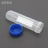 Tubo de ensayo de plástico de 50 ml (Tapa de tornillo azul) Tubo de Ensayo para Reactivos de Experimento Químico Hecho a Mano de 3X12cm Equipo DIY 1 Pieza