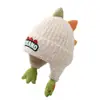 Gorro de Invierno para Niños Lindo Dibujo Animado Dinosaurio Gorro de Felpa Engrosado Resistente al Viento Cálido Gorro para Protección de Orejas de Bebé Gorro de Puño