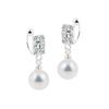 Aretes de Borla Perla Estilo Coreano Aretes con Sentido del Diseño para Mujer Elegantes Retro Aretes de Clip para Orejas sin Agujeros