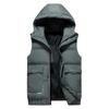 Tendência de colete utilitário transfronteiriço para outono e inverno, forrado de fleece, casaco masculino grosso, colete de moda, tendência quente