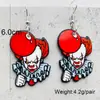 Pendientes en Y de Halloween Transfronterizos Nochebuena Pesadilla Calavera Personaje de Terror Pendientes Acrílicos Venta Directa de Fábrica