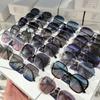 Gafas de sol de moda para mujer rojo de internet mismo estilo foto callejera TikTok mano rápida a prueba de rayos UV luz azul gafas de sol polarizadas coreanas
