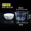 Cuenco desechable redondo de plástico blanco para llevar, lonchera 360/500/1000, cuenco para sopa y arroz con tapa, venta al por mayor