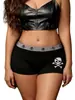 Ropa Moldeadora con Forma de Calavera Cicatrizada Sin Costuras Alta Elasticidad Moldeado Corporal Ropa Interior Femenina Boxer Briefs Levantador de Glúteos Calavera