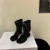 Sandalias Chanclas de Tacón Grueso Estilo Francés de Gama Alta para Mujer, Nuevo Estilo Bota Verano 2025