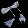 Cable de Extensión de Luz LED Estándar US/EU 3.5m Cable de Extensión Transparente de Dos Clavijas Tira de Luces para Cortina Accesorios de Iluminación