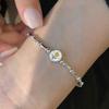 Estilo INS Diseño de Nicho Esmalte Flor Antigua Pulsera Lujo Ligero Gama Alta Colorido Trébol de Cuatro Hojas Pulsera Personalizada Versátil