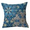 Exclusivo Transfronterizo para Funda de Almohada de Peluche Geométrica Azul Simple Tela para el Hogar Cojín de Sofá Diseño de Funda de Cojín