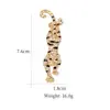 Moda Retro Europea y Americana Broche de Tigre Año Zodiacal del Tigre Pin Conmemorativo de Aleación de Diamante Unisex Corsage Decorativo